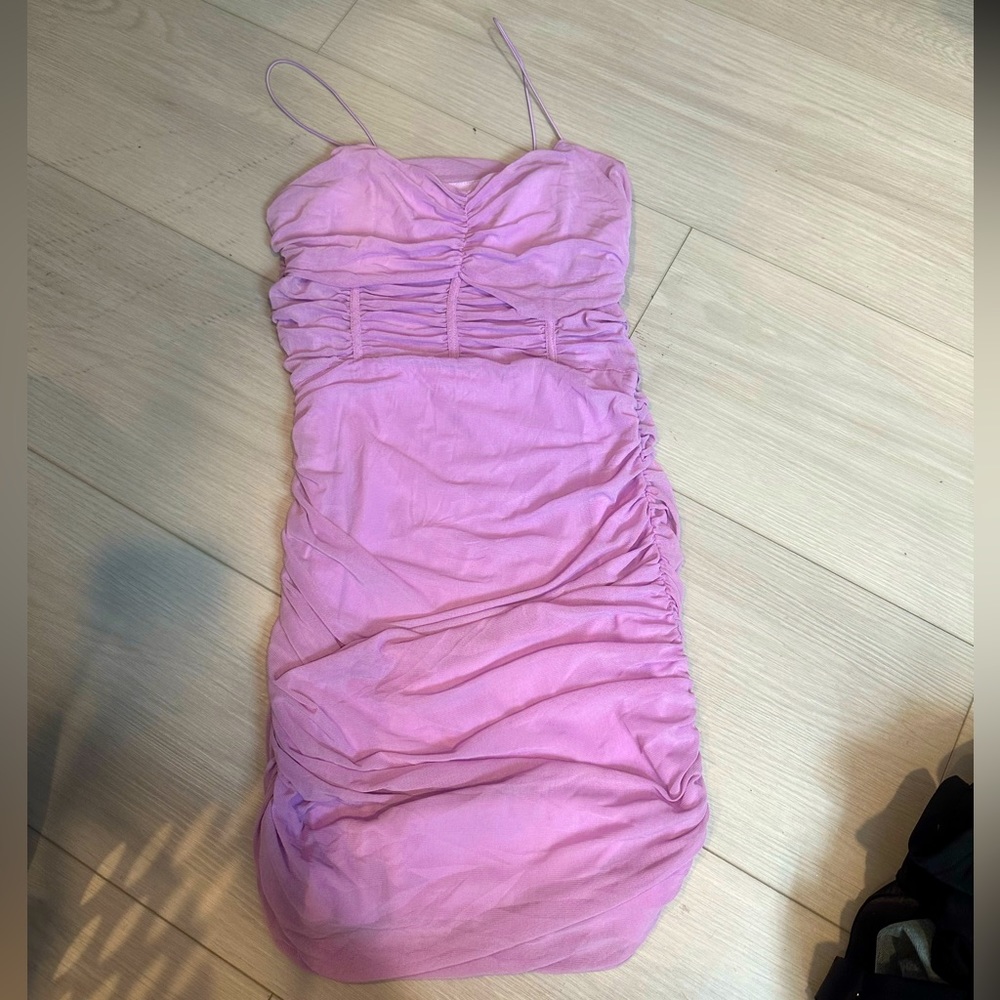 Lavender ruffle dress